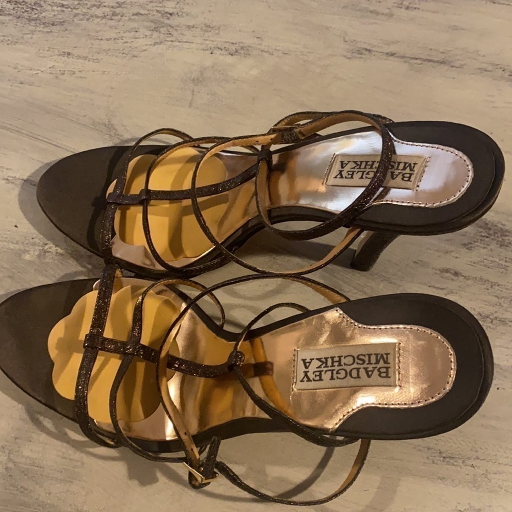 Badgley Mischka Strappy Bronze Sandal​​​​​​​​​​​ - Picture 6 of 9